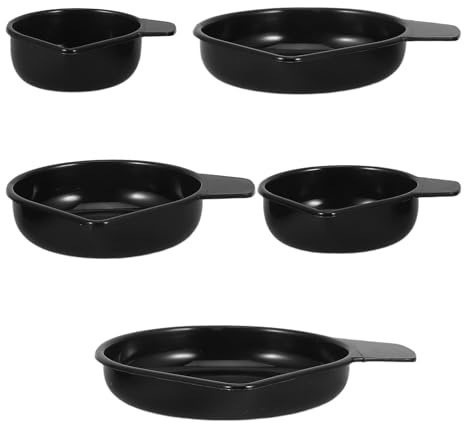 SHINEOFI Lot de 5 Plateaux de Pesée en Plastique Léger pour Laboratoire et Bijouterie, Mini Coupelles de Mesure de Précision pour Poudres, Liquides et Pierres Précieuses, Plateau Compact