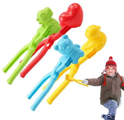 4 Stück Schneeballzange Ente, Winter Outdoor Clip Spielzeug Für Kinder, Snow Pincher Schneeballschlacht Interaktivset, Multifunktionaler Schneeballformer Zum Herstellen Von Schneebällen Eisbällen