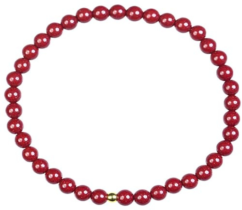6 mm Cinnabar Bead Armband naturliga smycken High End kreativitet