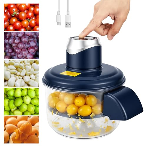 Jokapy Elektrische Gemüseschäler, Kartoffelschäler, elektrische Knoblauchschälmaschine, die Obst und Gemüse schält, Traubenschälmaschine für Tomaten, kleine Kartoffeln, wiederaufladbar, Zuhause