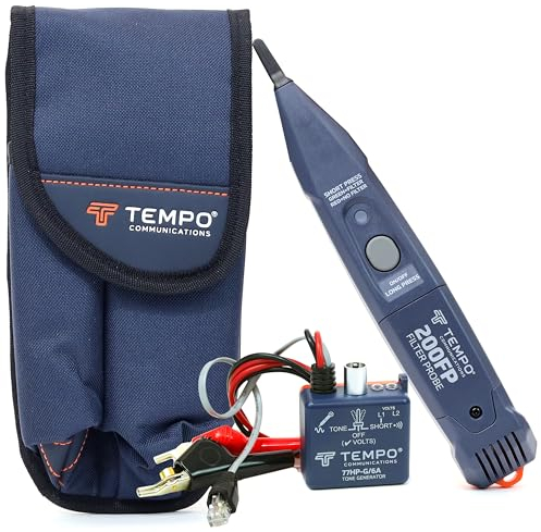 TEMPO 801K Filtered Noise Wire Tracer Tone Generator and Probe Kit for Ethernet, Internet, Telephone, Speaker, Coax, Video, and Data Cable (801K-BOX Cable Toner)