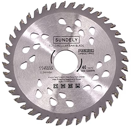 Saw Blade Angle Grinder Disc 115mm X 22.2mm X 40T Wood Plastic Cutting
