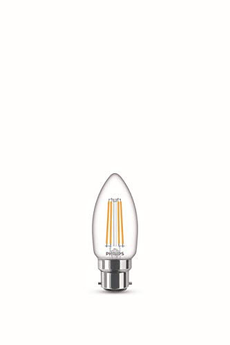 Philips Lampadina LED Oliva Filamento, 6 Pezzi, Equivalente a 40W, Attacco B22, Luce Bianca Calda, non Dimmerabile
