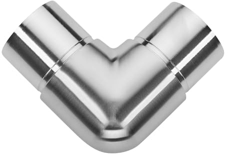 Edelstahl Rohrbogen 90° Ø 42,4 mm Handlauf Geländer Eckverbinder