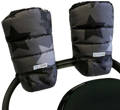 7AM Enfant Cochecito Warmmuffs – Polar calentadores de manos con anticongelación, clima frío, repelente al agua y guantes de mano calientes para cochecito y barra de asiento de coche