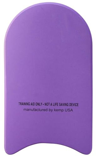 Kemp USA Large Swim Kickboard Purple EVA Foam Swimming Training Board 19 Inch Adult Pool Exercise Float Non-Slip Grip Water Aerobics Swim Lessons Workout Equipment