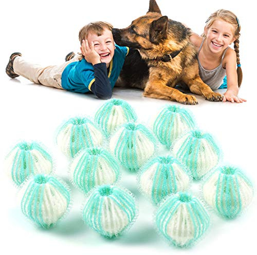 FLIUUK Dryer Balls Lint Remover 12Pcs, Reusable Pet Hair Remover Washing Balls for Laundry Magic Lint Remover Plastic Laundry Ball