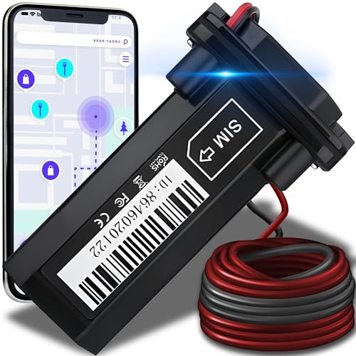 Retoo GPS-Tracker für Auto Motorrad Roller mit SMS, Livetracking mit App, Wasserdichter, Android/iOS App, Präzise Lokalisierung, Alarme, 180mAh Batterie, Eingebauter Peilsender