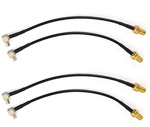 Oikabio 4G antenn SMA hona till 9 hane adapterkabel 15 cm 4 st för extern antenn router E5372 E5577 E5786 E5787