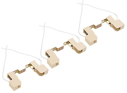 PATIKIL 3 Packungen R7S Fassung Keramik Lampenfassung Halogen Fassung Konverter Anschluss doppelseitig mit Draht 78mm mehrfarbig weiß