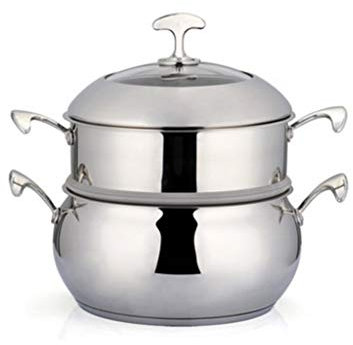 REJOON Household Double-Layer Stainless Steel Soup Pot Steamer Household Thickened Cooking Pot Mini Steamer