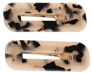 LALAFINA 2 PièCes LéOpard Pinces à Cheveux En RéSine Acrylique Clips Pour Accessoires De Cheveux De Femmes Adolescentes
