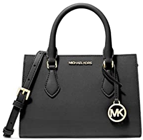 Michael Kors Sheila Small Non-Leather Vegan Satchel, Schwarz, Small