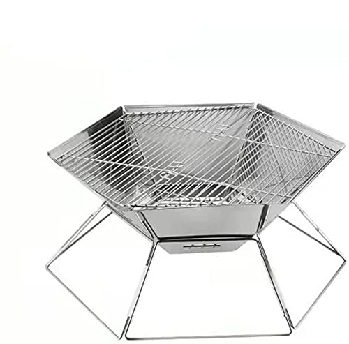 Gasgrill, Edelstahl, zusammenklappbar, tragbar, Grillspieße, Outdoor-Holzkohlegrill, Camping, Holzkohle, gegrillter Fisch, BBQ-Grill (CA)