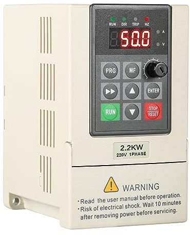 Jadeshay Variateur de Fréquence, Variateur de Vitesse pour Moteur 220v 2.2KW Convertisseur de Fréquence Entrée Monophasé Sortie Triphasé