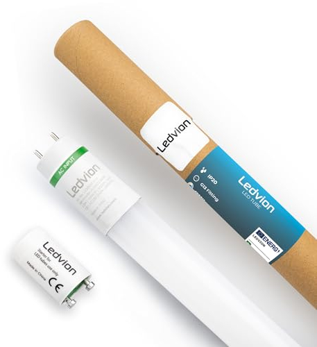 Ledvion - LED Röhrenlampe, 60CM, 6,3W, 6500K, 175lm/W, Energieklasse C, inkl. LED Starter