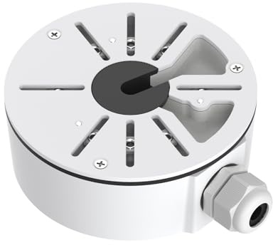 Universal Bullet Security Camera Base Junction Box，Waterproof Metal Hide Cable Mount Bracket, Outdoor& Indoor Electric Enclosure for CCTV Cameras