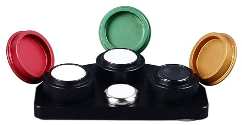 gernie Porte-huilier en métal et céramique, support pratique pour huiler les montres, outil pour tremper les montres dans l'huile avec 3 plateaux