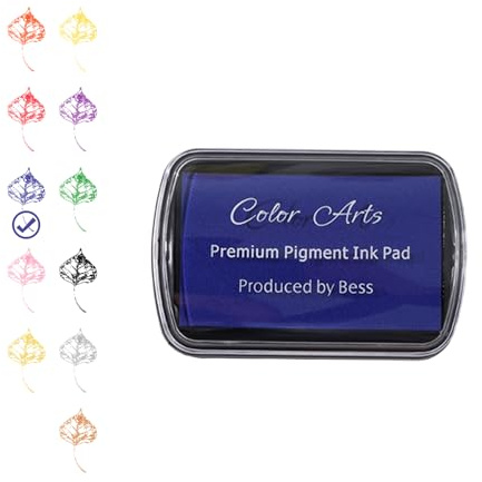 Desuibao Stempelkissen für Stempel Gummistempel, Waschbares Bastel-Stempelkissen zum Stempeln, Permanent Stoff-Stempelkissen für Fingerabdruck, Kartenherstellung, Scrapbook, Papier, Blau