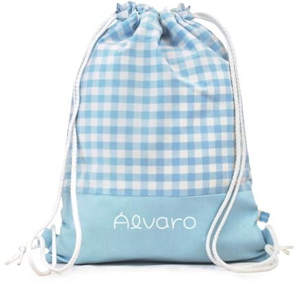 SAQUITOMAGICO Mochila Bebé Guardería Personalizada con Nombre | Mochila Infantil para Niño y Niña de Algodón 100% | Bolsa de Merienda y Cambio de Ropa | Hecha a Mano en Valencia