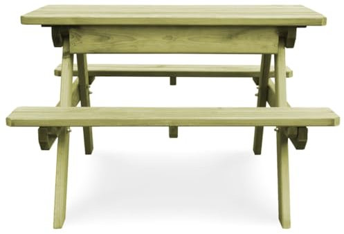 HETFTJN Bartisch Outdoor Gartentische Picknicktisch Loungetisch Outdoor - Kinder-Picknicktisch 90x90x58 cm Imprägniertes Kiefernholz für Terrasse Outdoor Innenhof Speisesaal