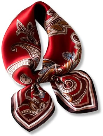 PoeticEHome 100 % ren mullbärssilke fyrkantig halsduk 68 cm x 68 cm damhalsduk huvudduk presentförpackad, A4 - Fyrverkeri av blommor, 27x27(68x68cm)
