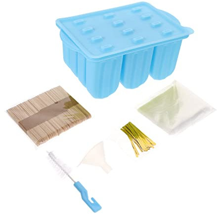 Cabilock Moldes De Silicona Para Helados Diy Con Cavidades Palitos y Bolsas Utensilios De Cocina Para Postres Fríos