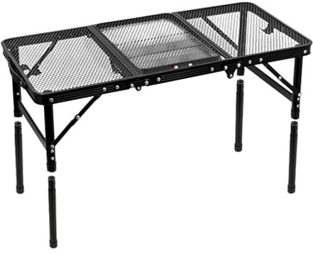 Poupangke Leichter Klapptisch,hoher Klapptisch - Outdoor-Tisch - Campingtisch, höhenverstellbar, tragbarer, Leichter Outdoor-Tisch mit Aufbewahrungstasche für, Picknick, Reisen, Hinterhof,