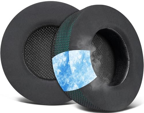 SOULWIT Cuscinetti in Gel Rinfrescante per Corsair Virtuoso RGB Wireless XT SE Cuffie da Gioco, Padiglioni Auricolari con Schiuma di Isolamento del Rumore, Spessore Aggiunto
