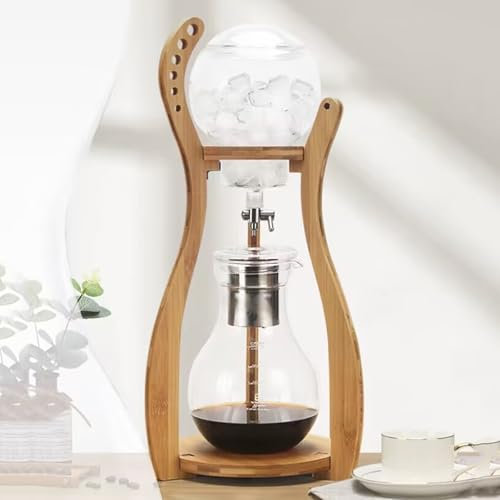 KHZKHC Cold Brew Drip Tower, Ice Cold Brew Dripper Coffee Maker, 6-8 Cup, 800ml, Flow Rate Controllable, For Home, Coffee Shops, Cafes, Offices