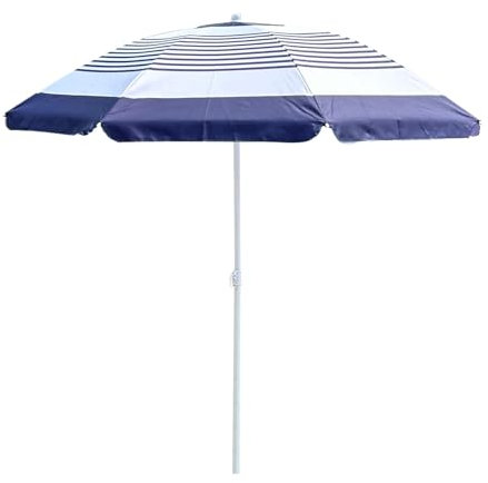 XOBRJQZ Ombrellone da Spiaggia da 180 cm, ombrellone da Giardino Inclinabile UPF 50 per Balcone, Piscina, Bar, Cortile