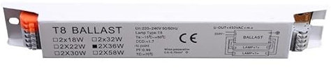 Ballast Électronique Ballast électronique Universel à Facteur de Ballast élevé 652F, 1 pièce, for Lampe Fluorescente Large 2x36W