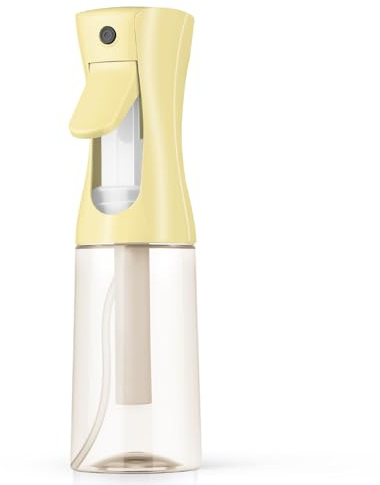 Alaoo Botella Pulverizador Agua Peluqueria,200ML Reutilizable Fina Niebla Pulverizador Continuo Pulverizado,Botella de Spray para Cabello,Para Peluquería,Cuidado de Piel,Mascota,Naranja Transparente