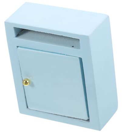 Gogogmee Modèle de Mini Boîte aux Lettres en Bois pour Décoration de Mini-Maison, Finition Soigné Bords Arrondis, pour Maison de Poupée et Jeu D'garçon et Filles