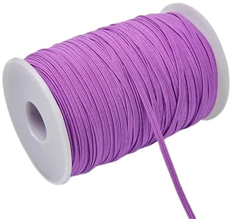 Banda elástica de goma colores 3 mm y 6 for coser, cinta licra, accesorios for prendas vestir para el bricolaje, la artesanía, la confección(Purple red,3mm 30yards)
