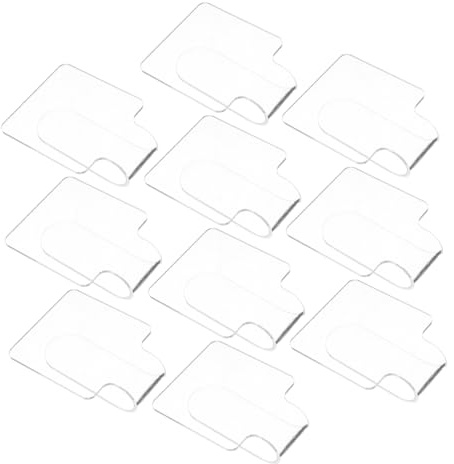 Healvian 10 piezas Paleta de Maquillaje Acrílica Pequeña para Base y Sombras Superficie y Duradera para de Uñas y Cosméticos