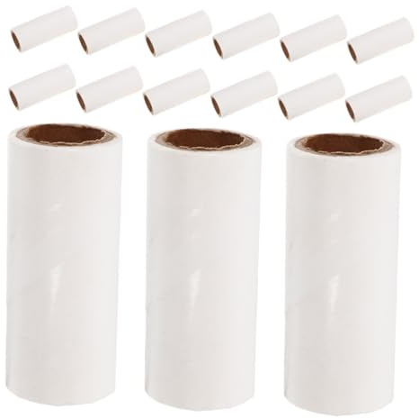 BESTonZON 25pcs Pet Hair Removal Paper Roll Extra Sticky Lint Remover Replacement Core Reusable Lint Roller for Clothes Couch Carpet Refill