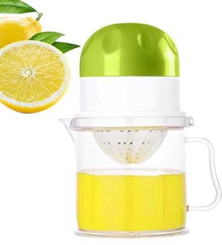 Exprimidor de mano | Exprimidor manual pequeño de limón de 450 ml | Extractor de naranja para dormitorio, restaurante, viajes, hogar, bar, camping, picnic, gimnasio