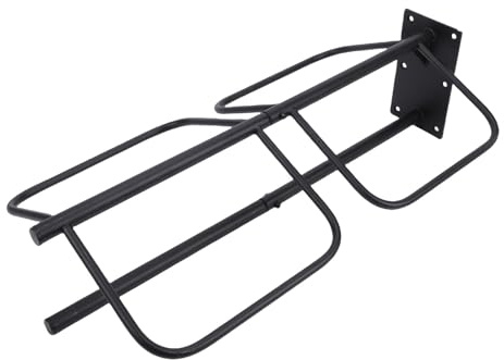 Dilwe Wall Mounted Saddle Rack, Heavy Duty Metal Saddle Stand with Single Pad Bar for Blanket Ventilation & Storage in Stable Barn