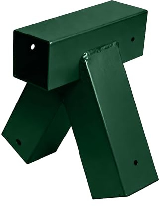 Relaxdays Connettore A, 90°, per Pali in Legno 90x90 mm, Acciaio Verniciato a Polvere, Staffa