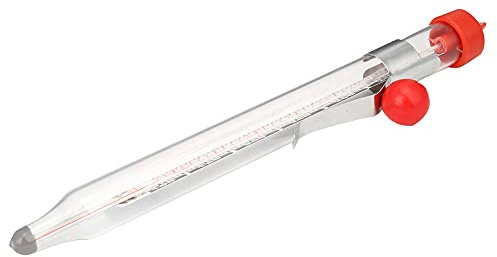 FTVOGUE Thermomètre à Sucre Alimentaire, Tube en Verre avec Double Affichage pour une Mesure Précise du Liquide 25 à 200 Celsius pour la Fabrication de Confitures (JL-G902)