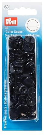 PRYM 393102 Nähfrei Druckknopf Color Snaps rund 12,4 mm Marine