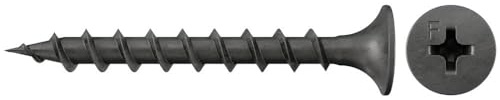 fischer Tornillo de construcción rápida 3,9 x 25 cabeza de trompeta fosfatada rosca gruesa ranura en cruz PH