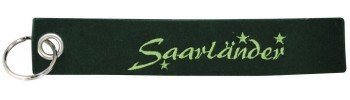 Fan-O-Menal Filz-Schlüsselanhänger mit Stick Saarländer Gr. ca. 17x3cm 14176 schwarz