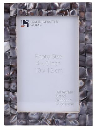 Handicrafts Home Decorative Handmade Mother Of Pearl Grey Picture Frame,6x4
