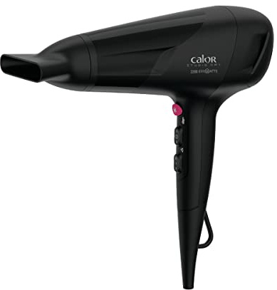 Calor Studio Dry Sèche-cheveux, Technologie Effiwatts pour une consommation d'énergie réduite, 6 réglages de vitesse/température, Concentrateur, Touche air frais, Grille arrière amovible CV5803C0