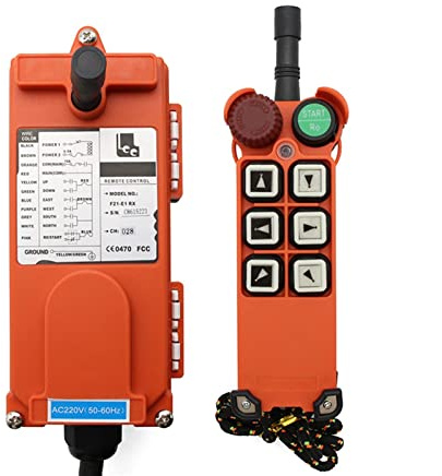 CZKE 220V 12V 24V 380V Industrial Remote Controller Switches Hoist Crane Control Lift Crane 1 Transmitter + 1 Receiver F21-E1 Arrow (Color : 868 mhz or 315 mhz, Size : 220V)