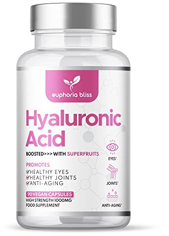 Hyaluronic Acid 1000mg Complex | 90 Capsules | High Strength | Infused with Superfruits | Radiate. Rejuvenate. Refresh | Vegan…