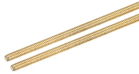 DMiotech 2 Stück Gewindestange M2.5 x 250mm Gewindestab Messing Gewindestifte Metrische Vollgewindestange Gewindebolzen für Möbel Maschinen Schraubverbindungen