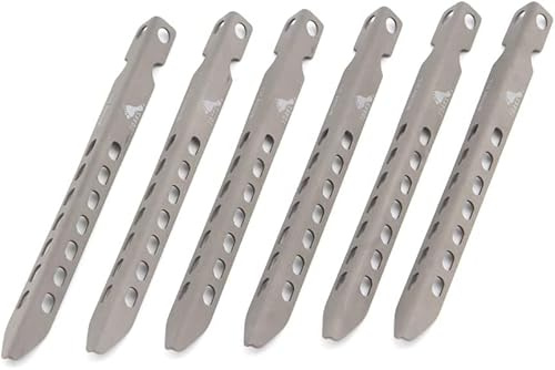 TOAKS Zeltheringe aus Titan, ultraleicht, Outdoor, Camping, V-förmig, feste Zeltnägel PEG-02